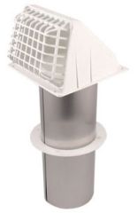 RVHUW4 4VENT HOOD WHITE W/PIPE DEFLECTO