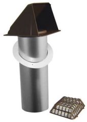 RVHUB4 4VENT HOOD BROWN W/PIPE DEFLECTO