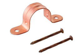 STRAP-COPPER-2 HOLE 1-1/2" W/NAILS A2675