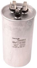 CAPACITOR 60+05 MFD, 440 VAC ROUND, SPLIT RUN MARS 12794, 12794, PKD TRCFD605