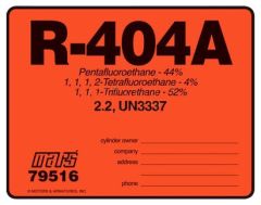 79516 LABEL REFRIGERANT R-404A ID 10/PK