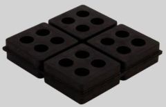 ISO-2 RUBBER PAD 2"X2"X3/4"