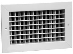 H&C 92HVO 14 08 W 14" X 8" STEEL DOUBLE DEFLECTION GRILLE, NO DAMPER, WHITE (075121)