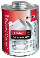 RECTORSEAL 55928 1 QUART PETE MEDIUM BODY PVC SOLVENT CEMENT LOW VOC 602L